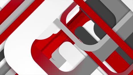 animación de video de tecnología roja gris geométrica