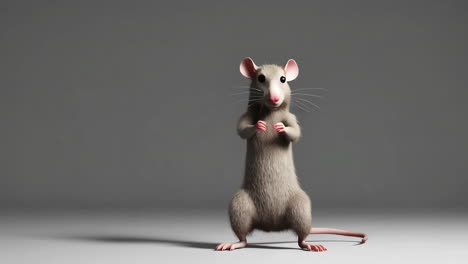 cute 3d rendered rat