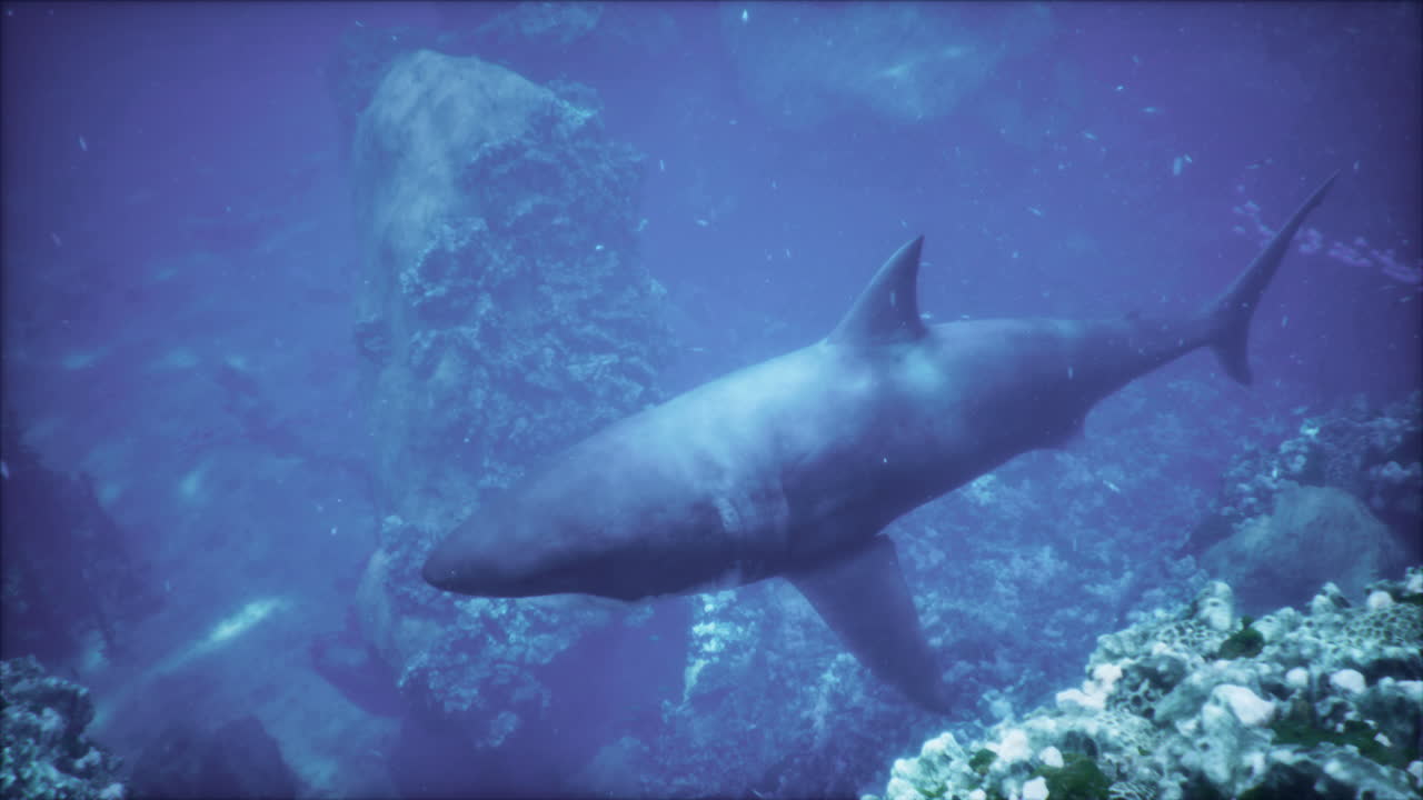 tiburón en el arrecife de coral