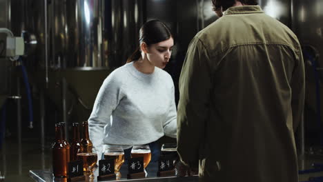 woman in beer tasting