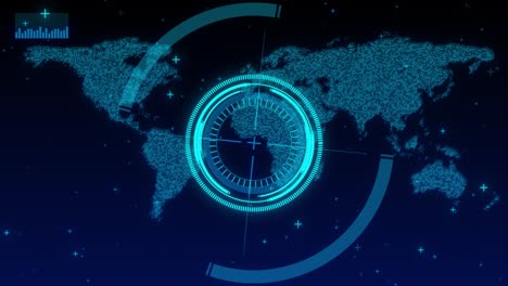 futuristic circle hud virtual display interface technology animation background for video intro