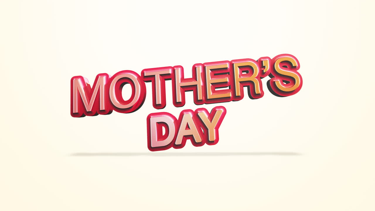 Feire morsdag med fet rød typografi