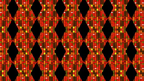 animación de fondo abstracto con diamantes y rectángulos en tonos de naranja