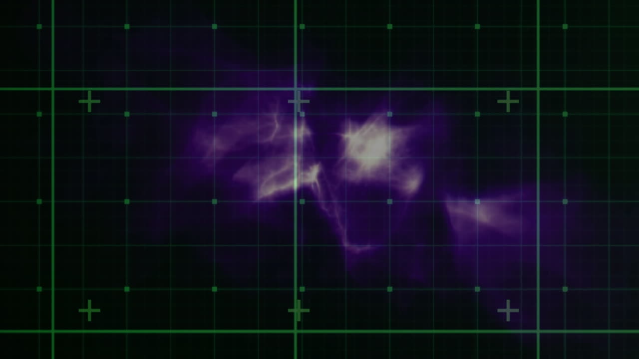 검은색 배경에 파란색 모양의 애니메이션