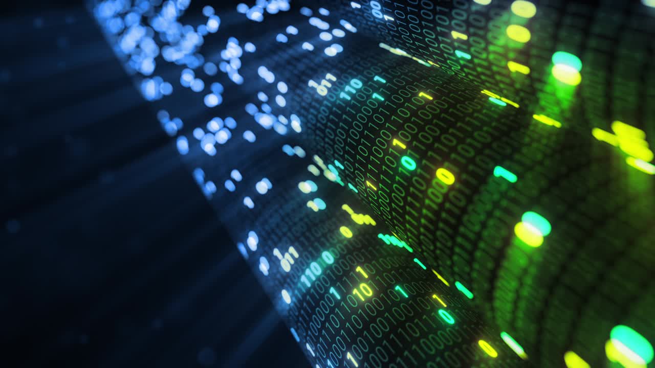 Futuristic data stream, Digital flow. Dynamic pattern with power rays and light.Data transferring. Information concept.