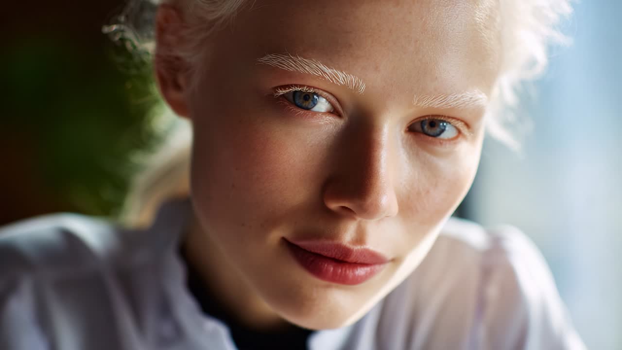 Albino Woman Portrait
