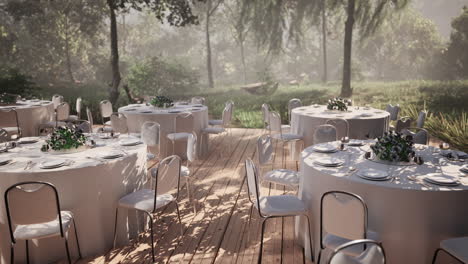 outdoor patio chair and table in cafe restaurant