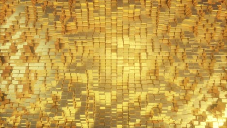 cubos geométricos abstractos de oro