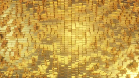 gold abstract geometric cubes