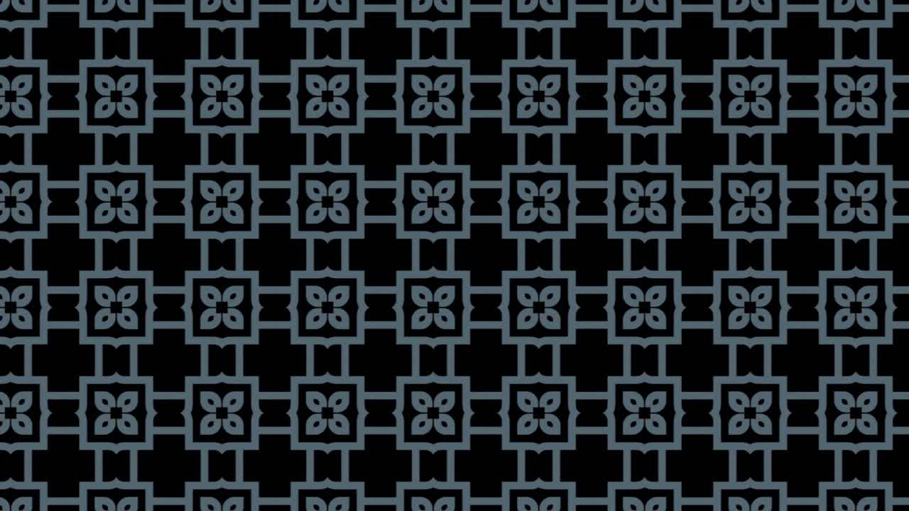 꽃 표지판이 있는 검은색과 회색의 매끄러운 타일 패턴 그림