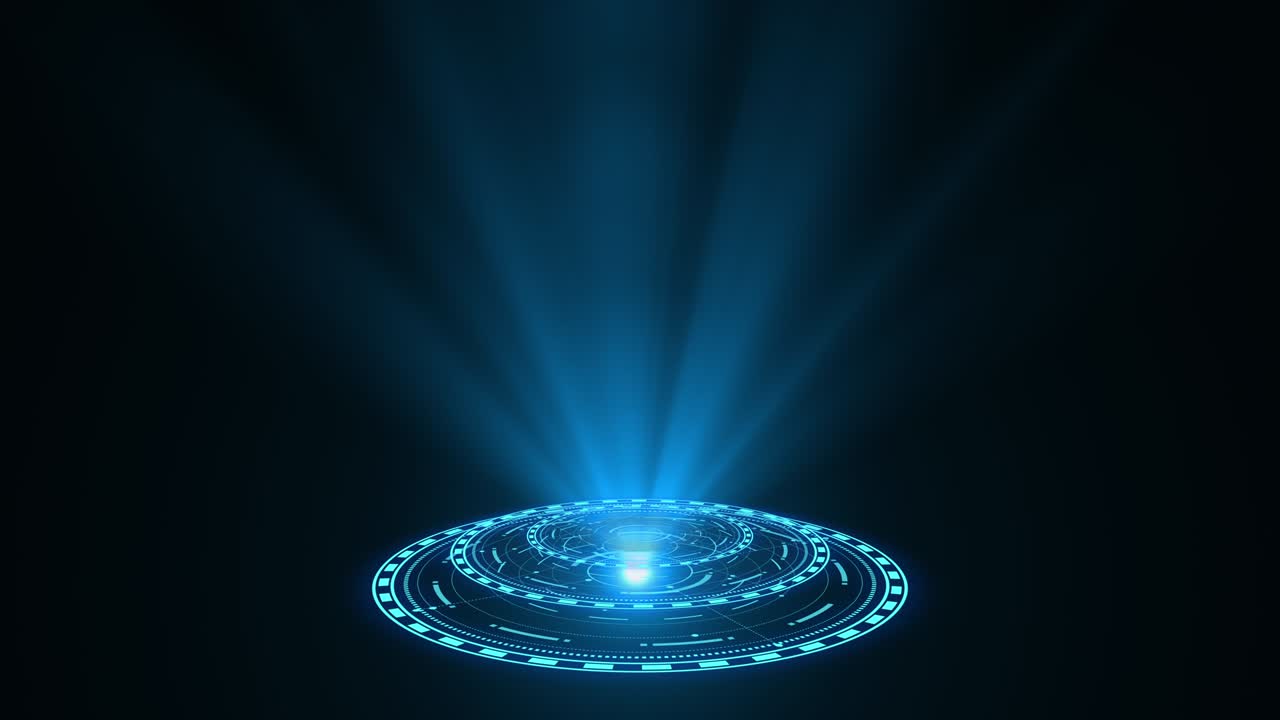 abstract holograma azul círculo. anillo de brillo. resplandor sci fi. túnel espacial. agujero vacío. portal de resplandecimiento. giro astral. disco brillante. excelente para cualquier tipo de alta tecnología, ciencia, tecnología o concepto futurista