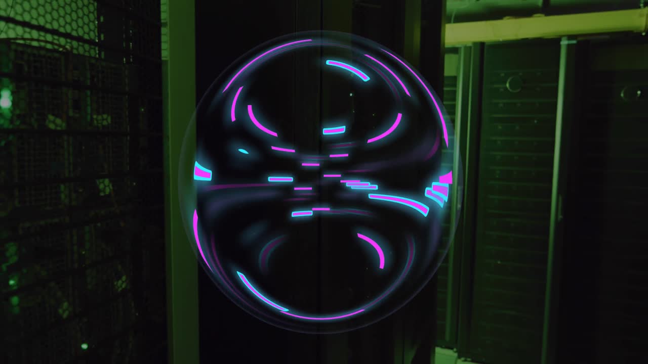 Animation of data processing over computer servers