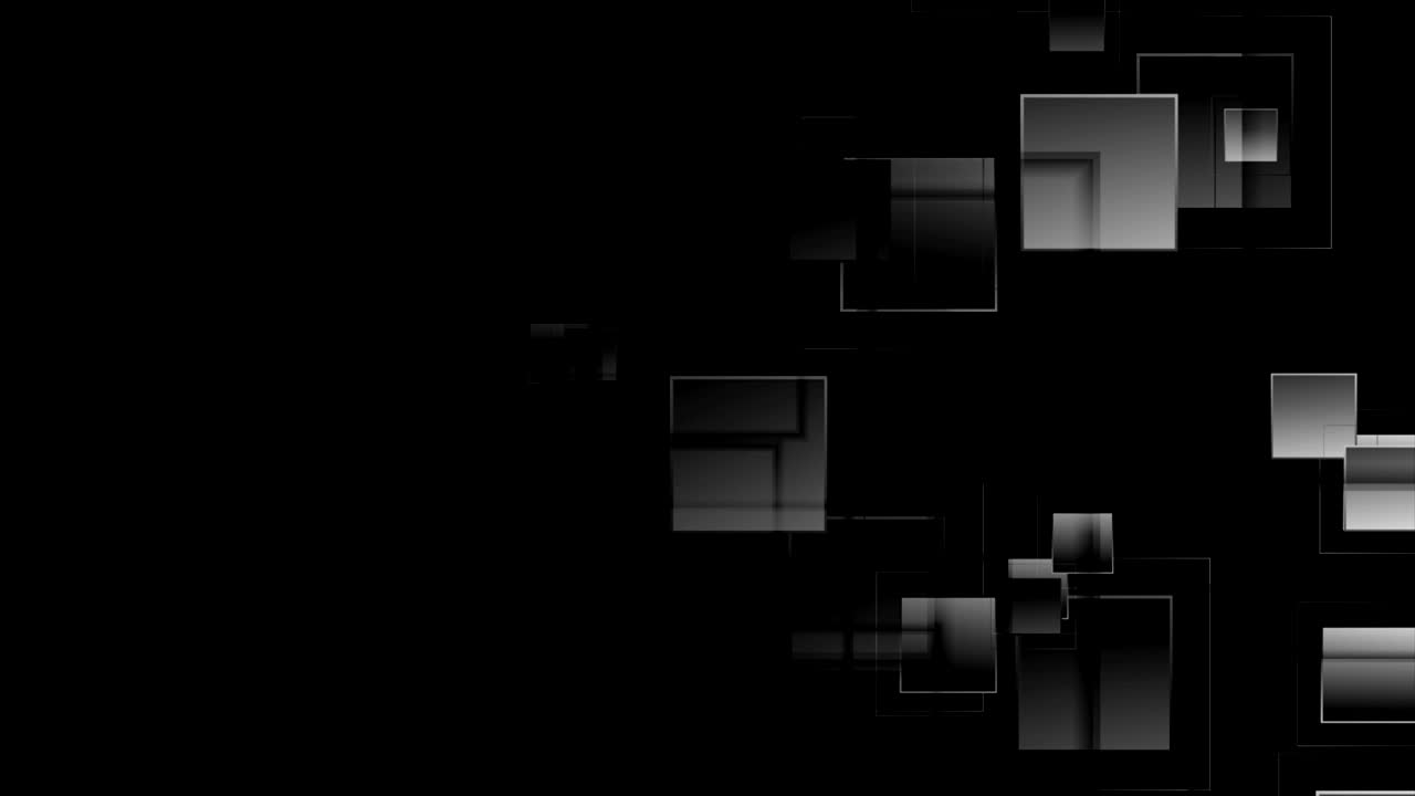 Abstract black glossy squares geometric video animation