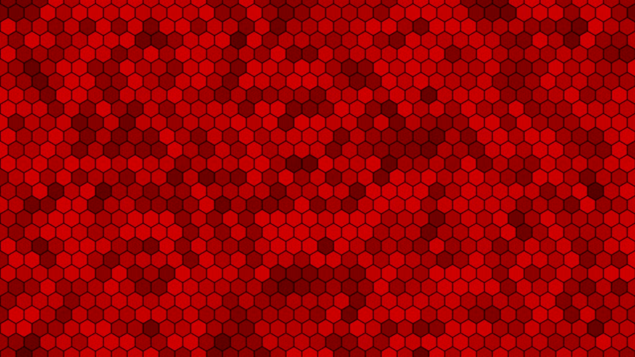 Abstract red hex background.