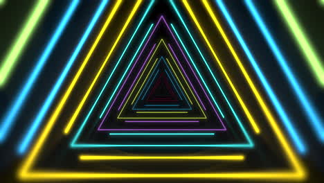 motion colorful neon triangles 5