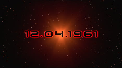 12.04.1961 with flash light of star in galaxy