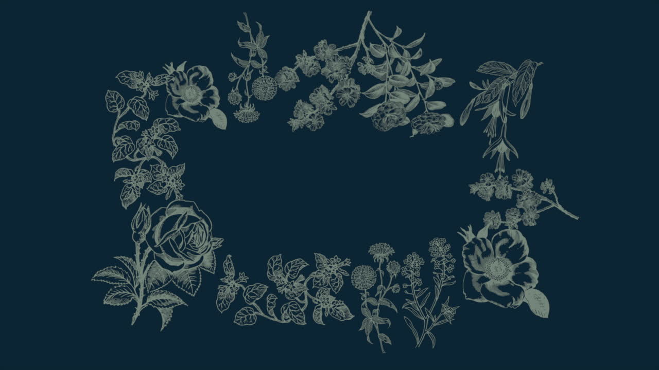 빈티지 블루 봄 꽃