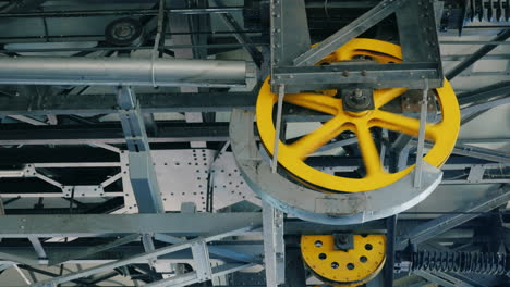 huge wheels of the internal mechanism of a funicular 1