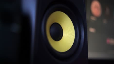 blasting music on studio speakers