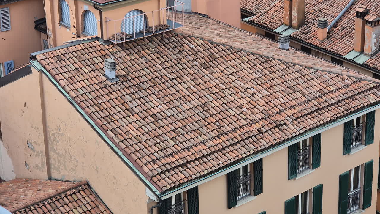 Buildings roofs in the city center of Bologna, Emilia Romagna, Italy