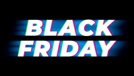 black friday text vintage glitch effect promotion.