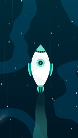 motion graphic of creative rocket background