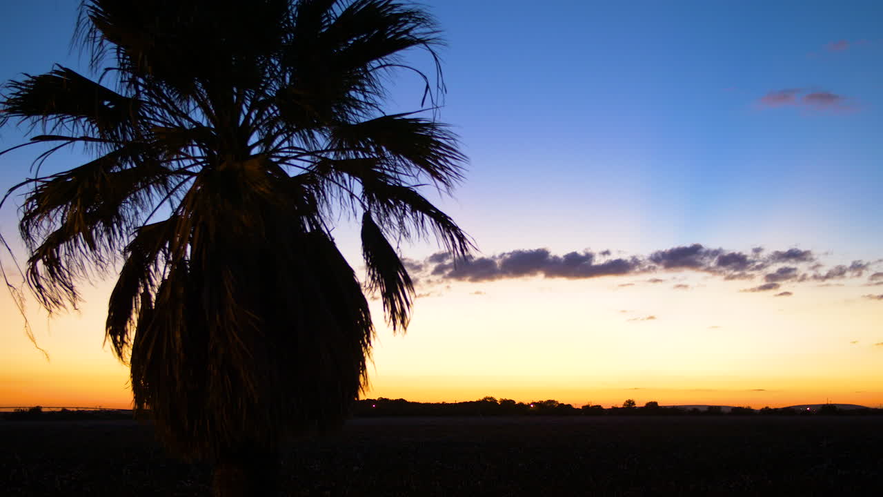 텍사스 남부의 아름다운 일몰