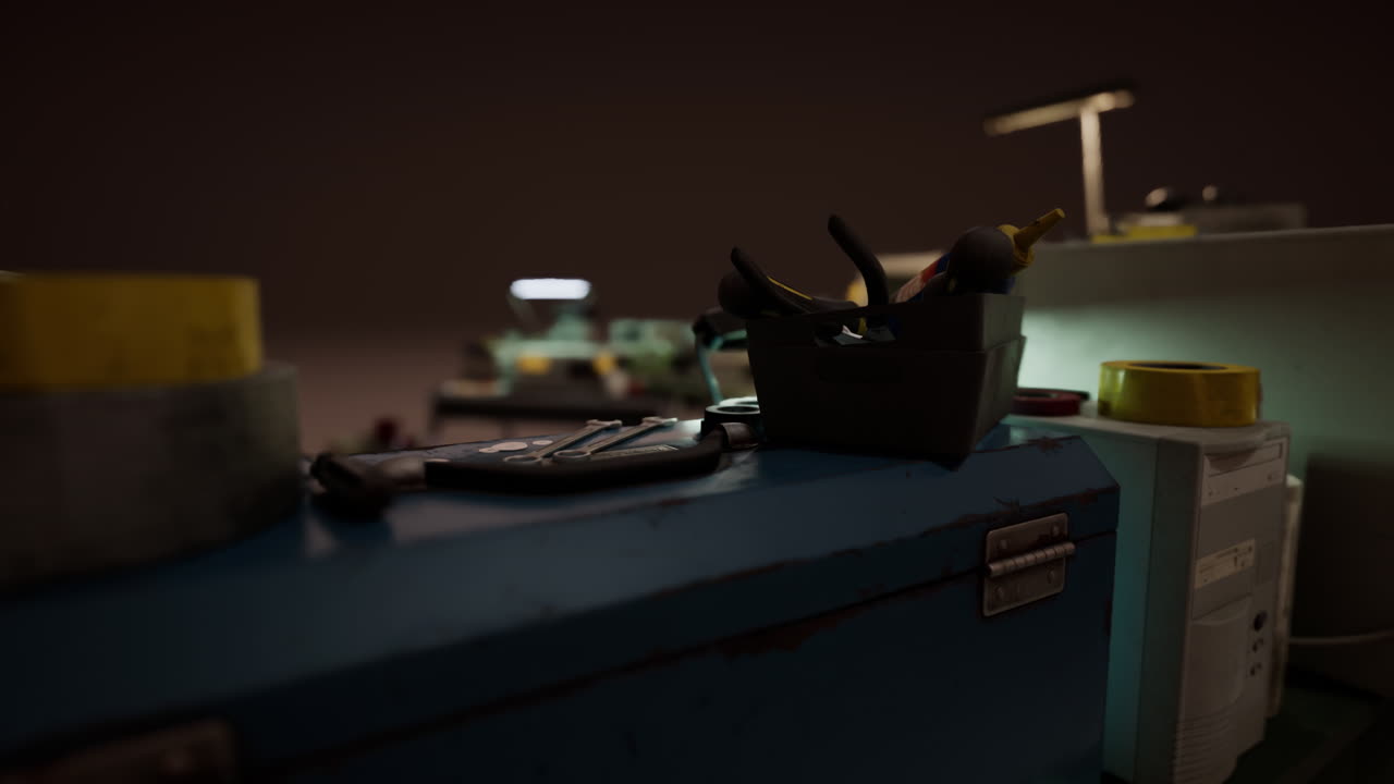 Old computers from the 80s in an abandoned computing center