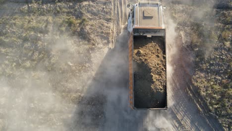 dump truck loading soil