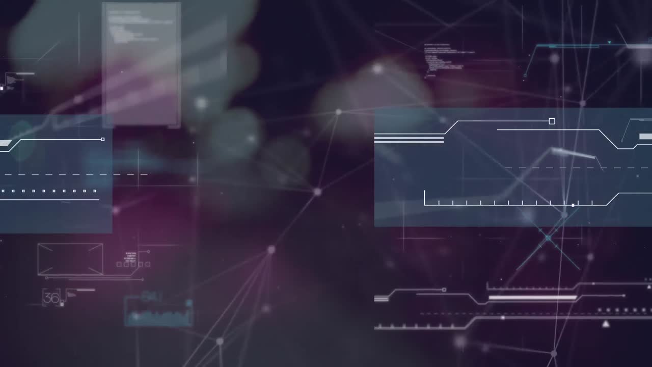 Animation of network of connections over data processing
