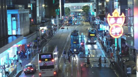 hongkong street night driving