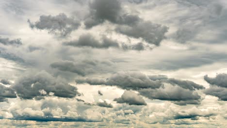 heavy low overcast sky, puffy clouds time lapse, video loop