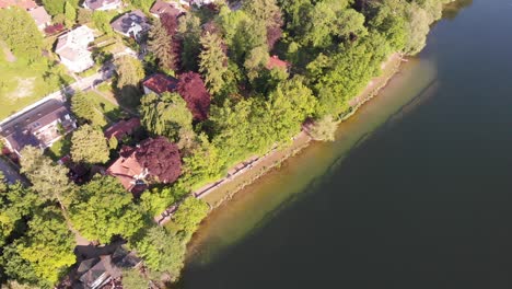 Munich-WeisslingerSee-Lake-from-above-with-a-drone-at-4k-30fps