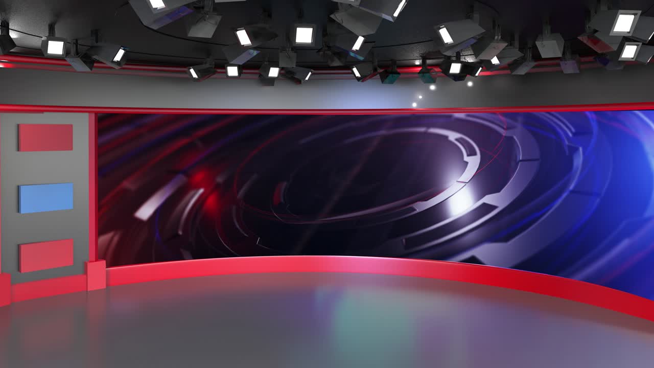 3d 가상 tv 스튜디오 뉴스 루프