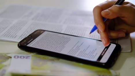 firma en la pantalla