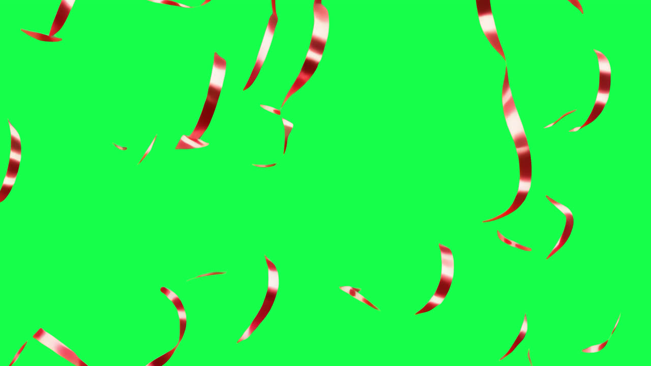 Festive confetti animated overlay, transparent 4K video, alpha channel, ProRes 4444