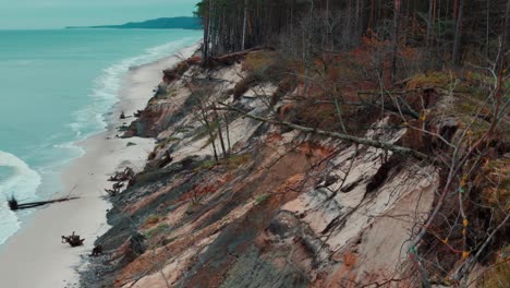 polish baltic sea coast after storm