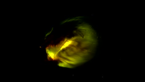 brillante amarillo rojo espacio nebulosa nubes textura cósmica fondo