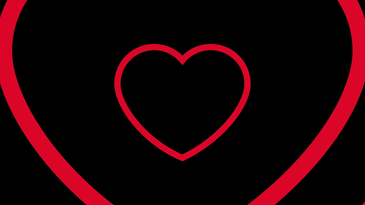 Diseño de corazón sobre un fondo negro