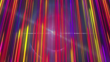 animation of neon light trails moving on seamless loop on black background