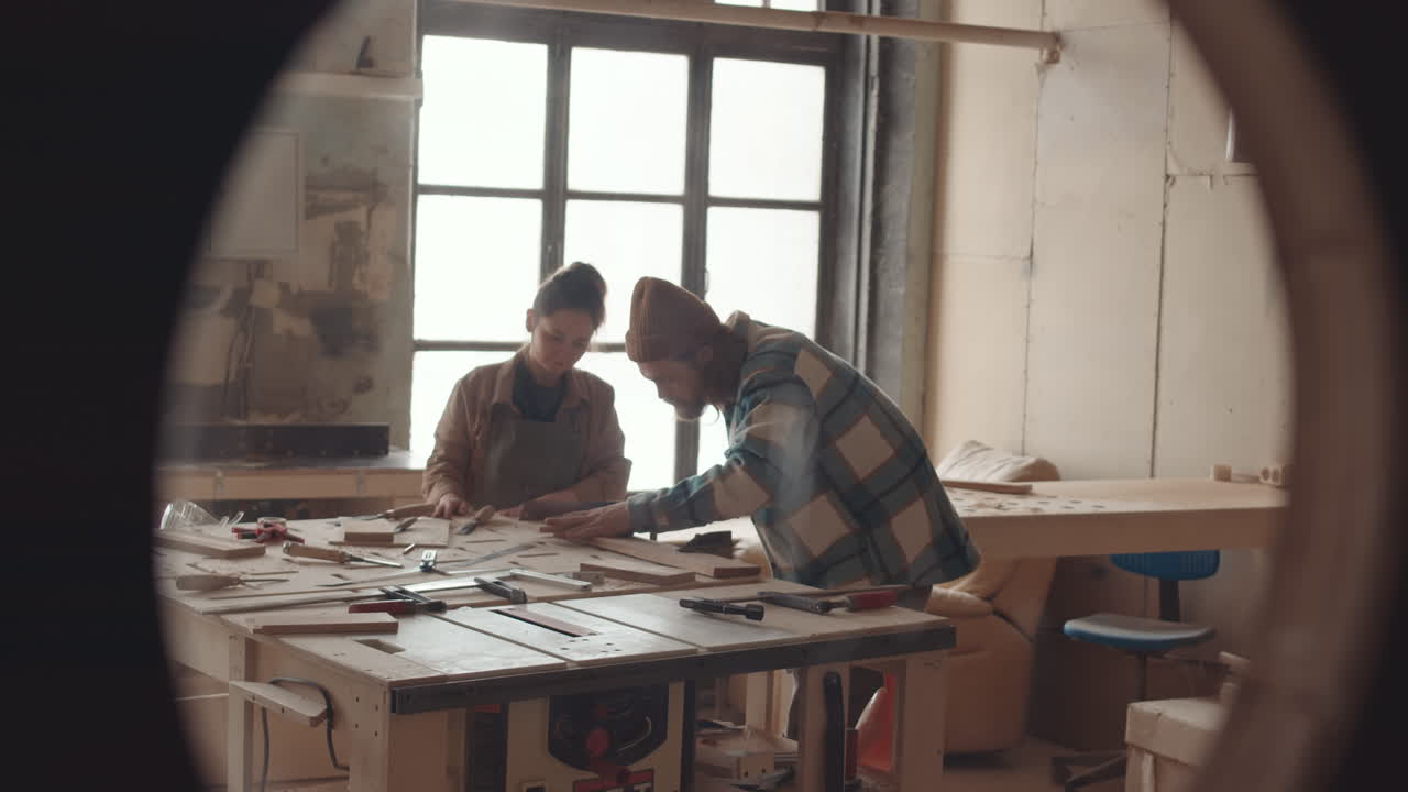 Working Day in Carpentry Workshop