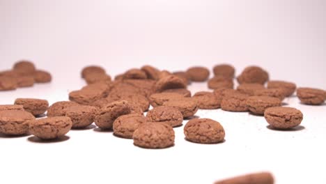 Dutch-cookies:-pepernoten.-Sinterklaas-candy.-Slow-motion-shot