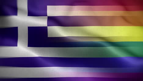 lgbti grecia bandera de bucle de fondo 4k