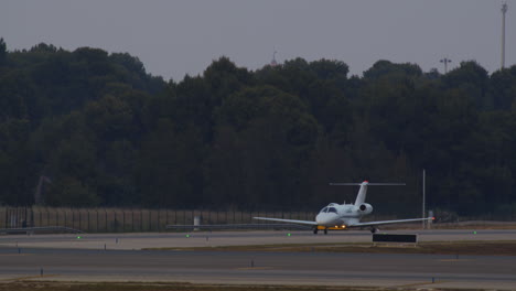 private jet taxiing