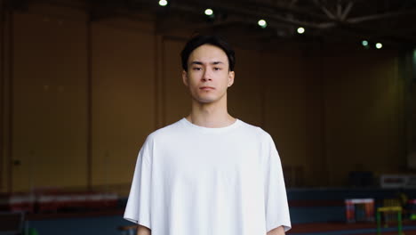 young man in a running track