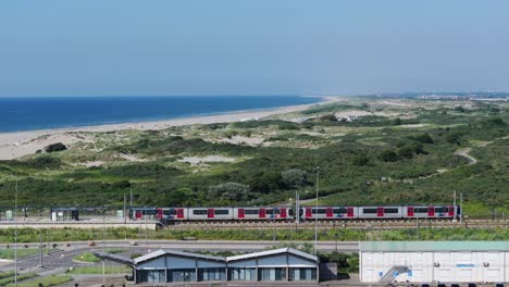 coastal train station with beach view