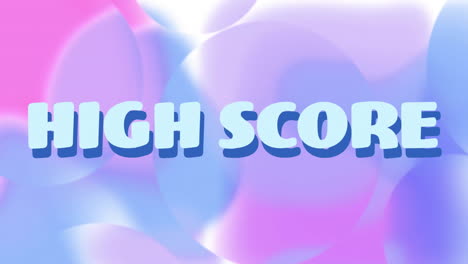 animation of high score text over shapes moving