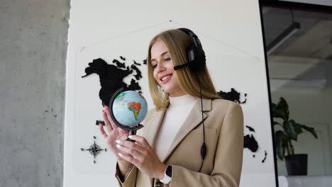 woman working in a travel agency