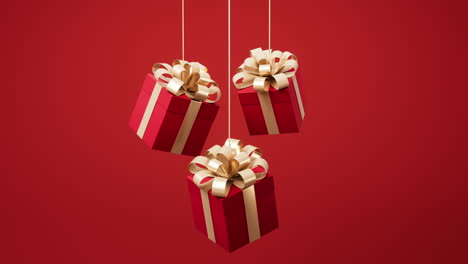 loop animation of gift boxes, 3d rendering.