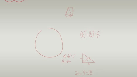 animación del procesamiento de datos matemáticos sobre un fondo blanco